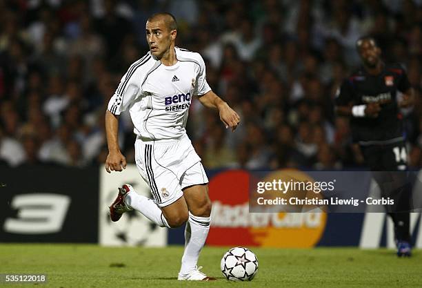 Fabio Cannavaro during the first round match of the 2006-2007 Champions League between Olympique Lyonnais and Real Madrid.