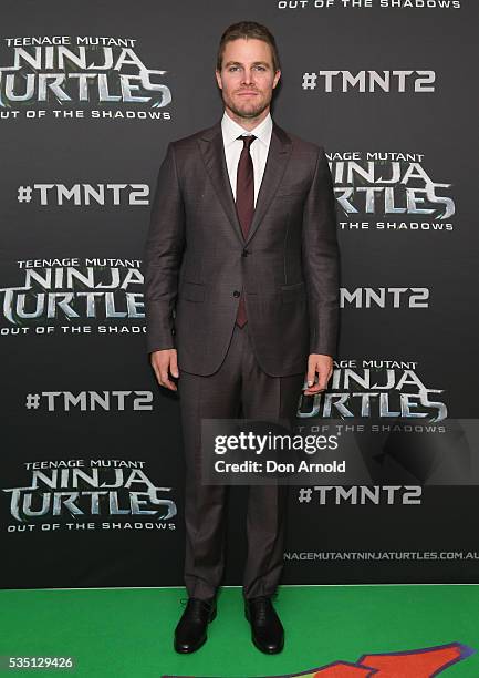 Stephen Amell attends the Australian Premiere of Teenage Mutant Ninja Turtles 2 at Event Cinemas George Street on May 29, 2016 in Sydney, Australia.