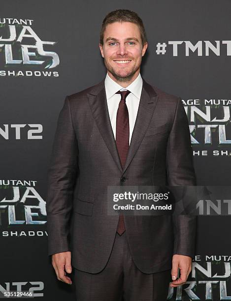 Stephen Amell attends the Australian Premiere of Teenage Mutant Ninja Turtles 2 at Event Cinemas George Street on May 29, 2016 in Sydney, Australia.