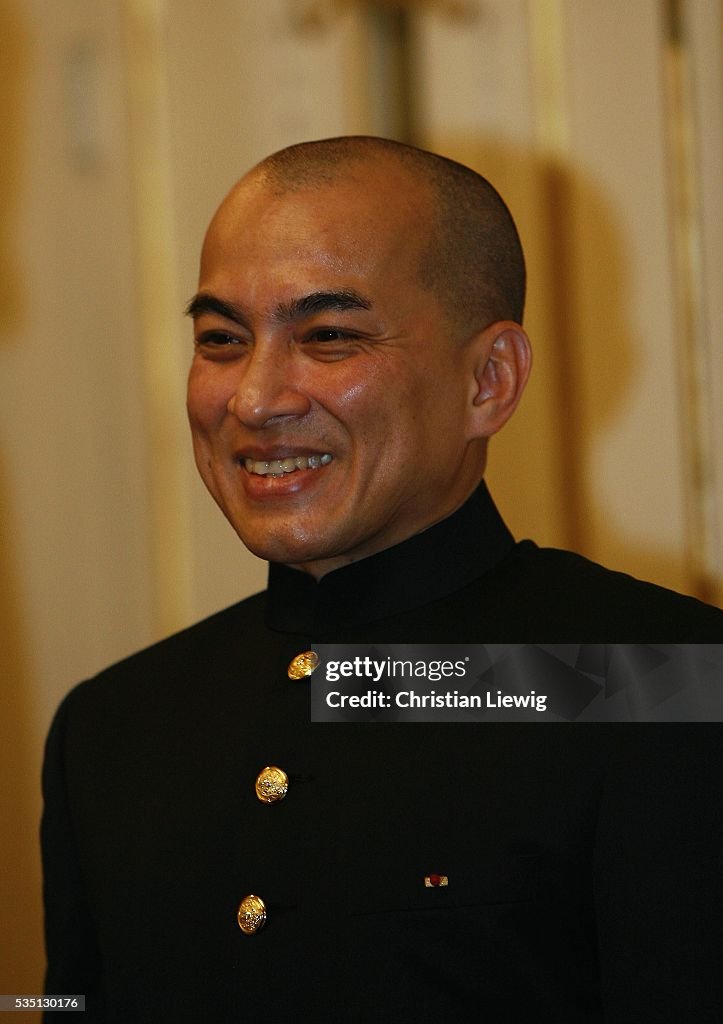 Sihamony The King of Cambodia, Norodom Sihamoni attends a gala dinner in his ...