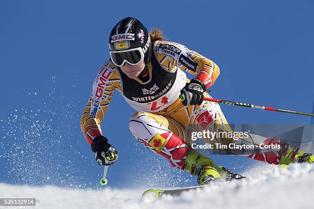 Elli Terwiel, Canada, in action during the Women's Giant Slalom competition at Coronet Peak, New Zealand during the Winter Games. Queenstown, New...