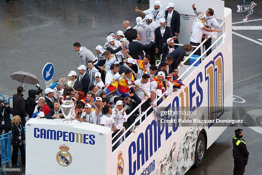 Real Madrid Celebrate After They Win Champions League Final