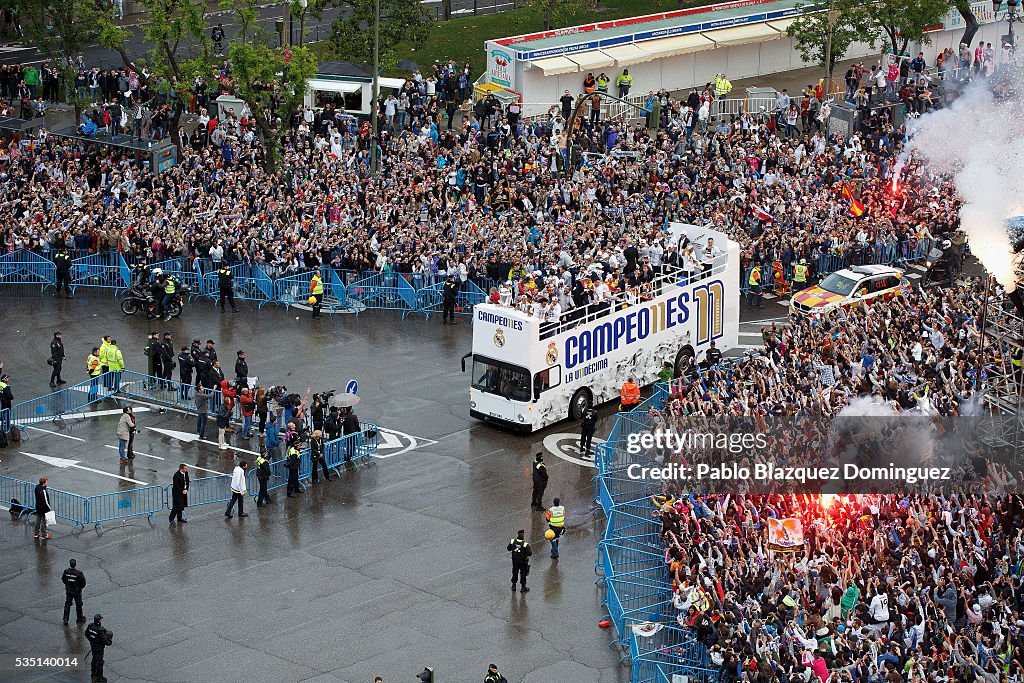 Real Madrid Celebrate After They Win Champions League Final