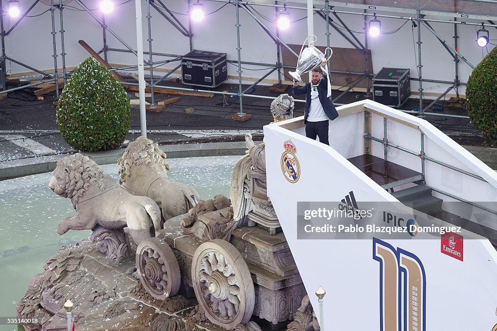 Real Madrid Celebrate After They Win Champions League Final