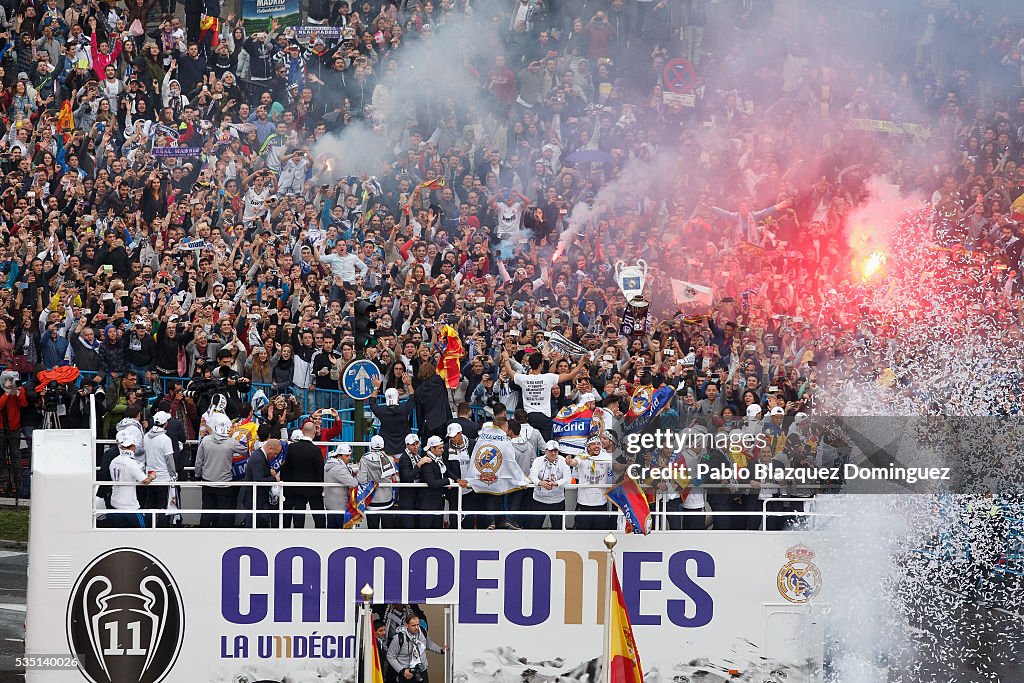 Real Madrid Celebrate After They Win Champions League Final