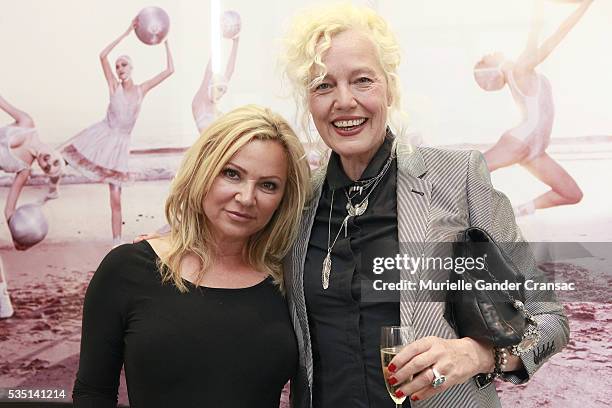 Tatjana Simic and Ellen Von Unwerth. A Private Dinner In Honor Of Ellen Von Unwerth during The Monaco Grand Prix on May 28, 2016 in Monte-Carlo,...