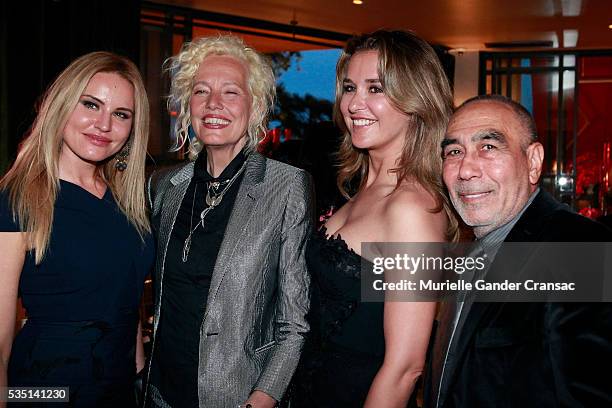 Magdalena Gabriel, Ellen Von Unwerth, Safia El Malqui and Kamil. A Private Dinner In Honor Of Ellen Von Unwerth during The Monaco Grand Prix on May...