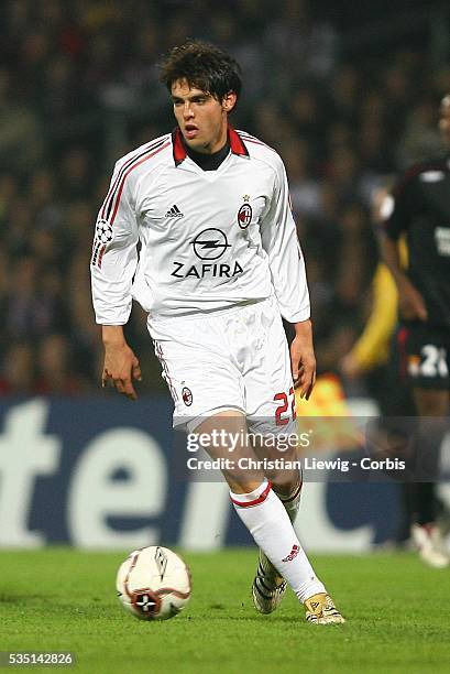 Soccer Champions League, season 2005-2006. Olympique Lyonnais vs AC Milan . Kaka .