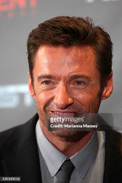 Actor Hugh Jackman poses on the red carpet at the Australian premiere of 'Real Steel' at Event Cinemas on September 28, 2011 in Sydney, Australia.