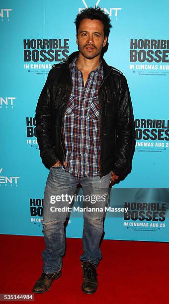 Damien Walshe-Howling arrives at the premiere of "Horrible Bosses in Sydney on Tuesday August 16th, 2011.