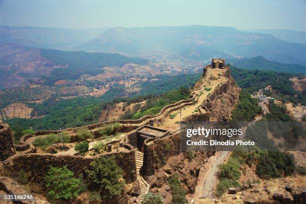 pratapgad in maharashtra, india. - maharashtra stockfoto's en -beelden