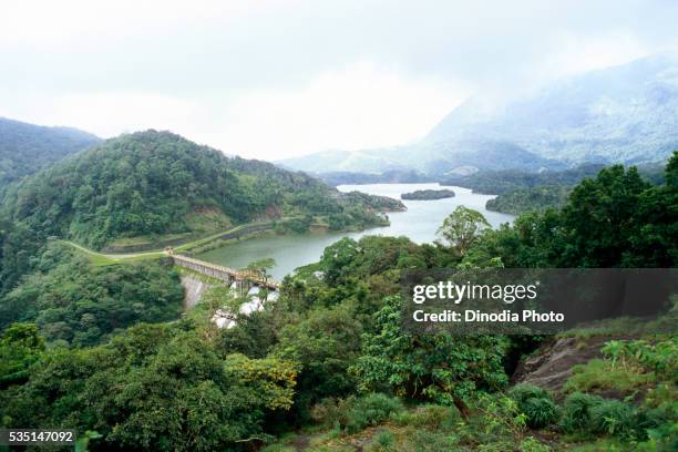 siruvani reservoir in kerala, india. siruvani water is known to be some of the sweetest water in the world. - india world water day stock pictures, royalty-free photos & images