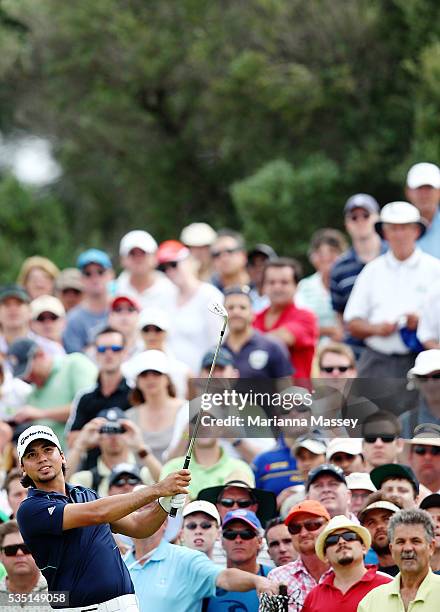 Jason Day of Australia during day four of the 2011 Emirates Australian Open at The Lakes Golf Club on November 13, 2011 in Sydney, Australia.