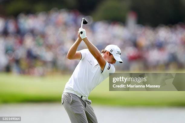 Nick Watney of the USA during day four of the 2011 Emirates Australian Open at The Lakes Golf Club on November 13, 2011 in Sydney, Australia.