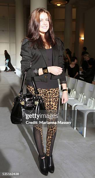 Model April Rose Pengilly attends the Camilla and Marc Spring/Summer 2010 runway show during Rosemount Australian Fashion Week.