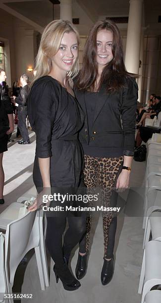 Model April Rose Pengilly and Gracie Otto attend the Camilla and Marc Spring/Summer 2010 runway show during Rosemount Australian Fashion Week.