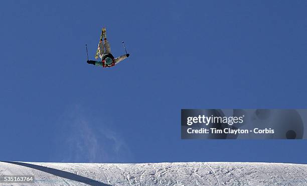 Jossie Wells, New Zealand, in action during his victory in the Slopestyle Finals during The North Face Freeski Open at Snow Park, Wanaka, New...