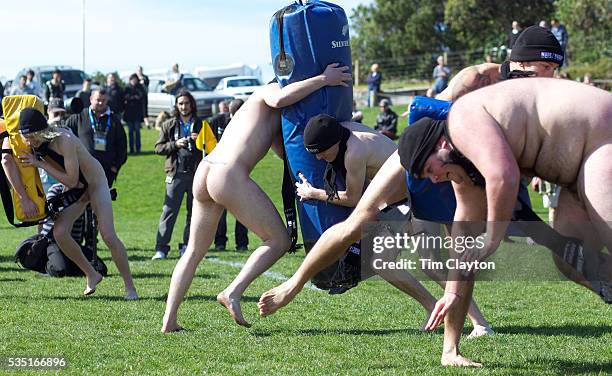 Action from the Nude Blacks v Spanish Conquistadores, nude rugby match, Dunedin, New Zealand The Dunedin-based Nude Blacks were beaten for the first...