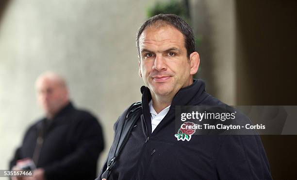 England Coach Martin Johnson leaving the team hotel in Queenstown as the England team depart for their match against Georgia in Dunedin during the...