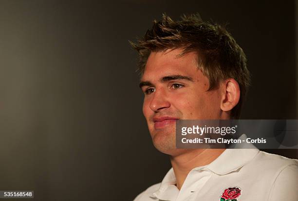 Toby Flood, England, at a press conference in Queenstown during the IRB Rugby World Cup tournament. Queenstown, New Zealand, 15th September 2011....
