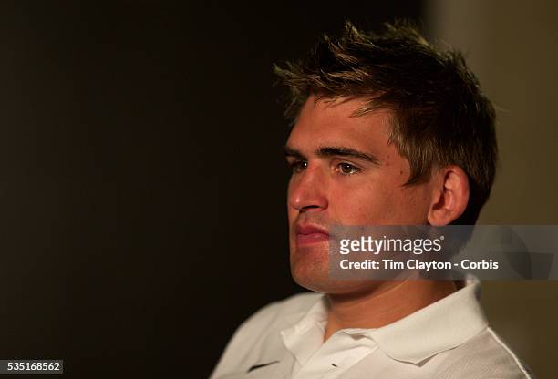 Toby Flood, England, at a press conference in Queenstown during the IRB Rugby World Cup tournament. Queenstown, New Zealand, 15th September 2011....