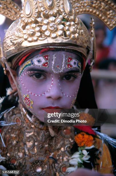 raas leela festival in varanasi, uttar pradesh, india. - raas leela stock pictures, royalty-free photos & images