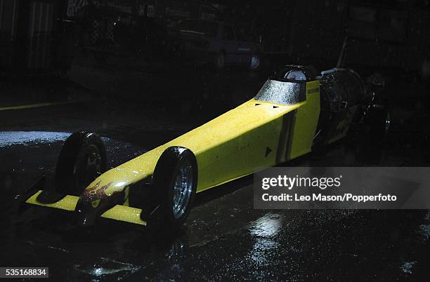 Flame and Thunder Drag race meeting Santa Pod Raceway Northampton UK Split Second Dragster Jet Car "