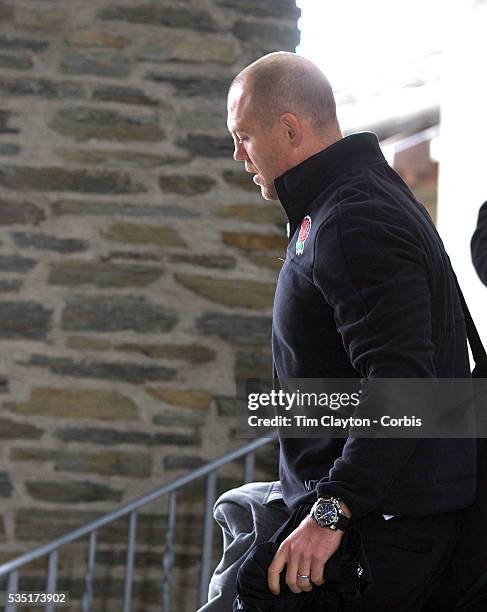 England Captain Mike Tindall leaving the team hotel in Queenstown as the England team depart for their match against Georgia in Dunedin during the...