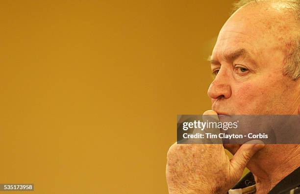 New Zealand coach Graham Henry during a press conference in Auckland at the IRB Rugby World Cup tournament, Auckland, New Zealand, 17th October 2011....