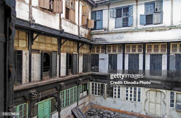 interior of vishrambaag wada in pune, maharashtra, india. - pune india stock pictures, royalty-free photos & images