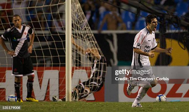 Germán Herrera celebrates after scoring Botafogo's first goal during the Botafogo V Vasco, Futebol Brasileirao League match at Estadio Olímpico Joao...