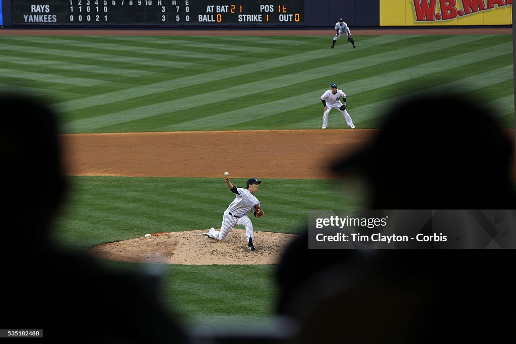 New York Yankees V Tampa Bay Rays. Major League Baseball. Yankee Stadium, The Bronx, New York.