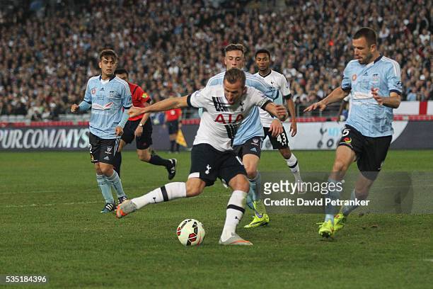 Harry Kane at the Tottenham Spurs vs Sydney FC game, Tottenham Spurs win 1-0