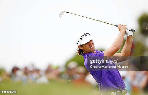 Aaron Baddeley of Australia during day four of the 2011 Emirates Australian Open at The Lakes Golf Club on November 13, 2011 in Sydney, Australia.