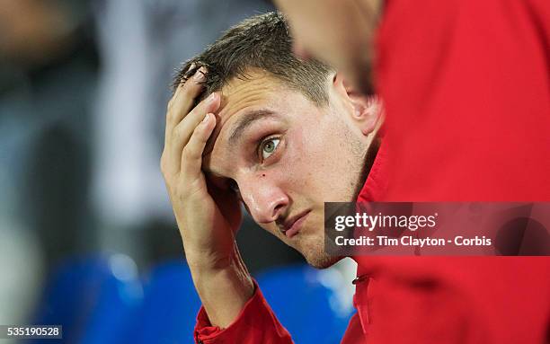 Welsh Captain Sam Warburton after his sending off during the Wales V France Semi Final match at the IRB Rugby World Cup tournament, Eden Park,...