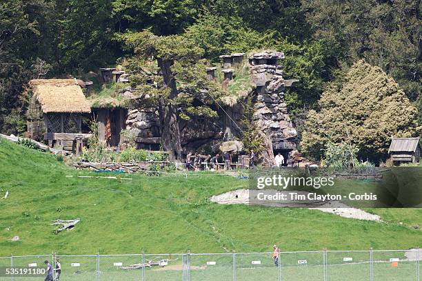 Final preparations take place on set before the shooting of Executive producer, writer and director Sir Peter Jackson's sequel 'The Hobbit: An...