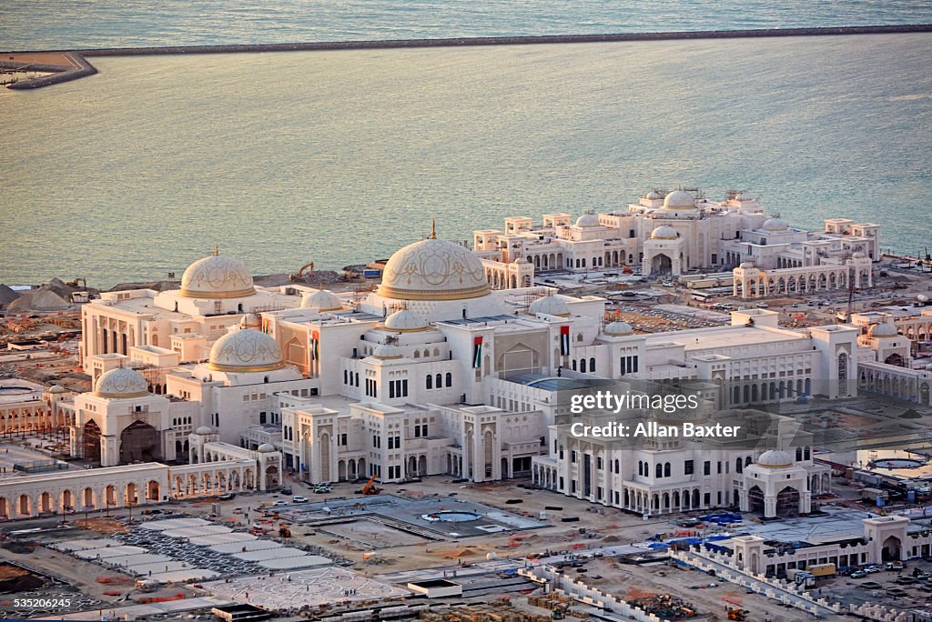 Aerial view of Abu Dhabi Presidential Palace