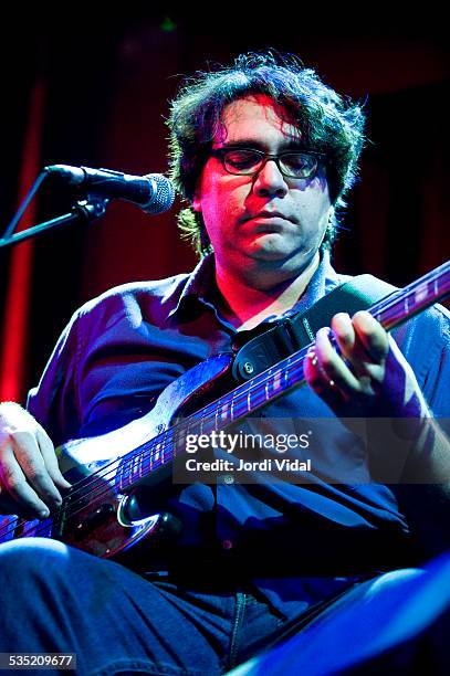 James McNew of Yo La Tengo performs on stage at Sala Apolo on June 9, 2008 in Barcelona, Spain.