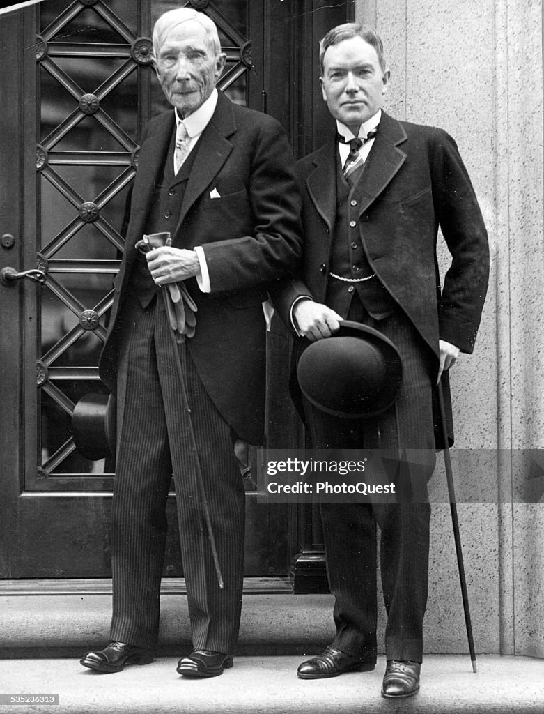 John D Rockefeller Jr is shown with his father in 1925, 1925. After News  Photo - Getty Images