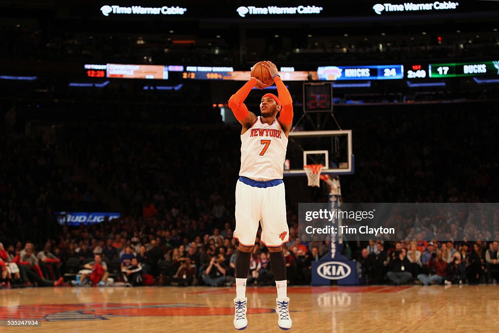 New York Knicks vs Milwaukee Bucks. NBA Basketball