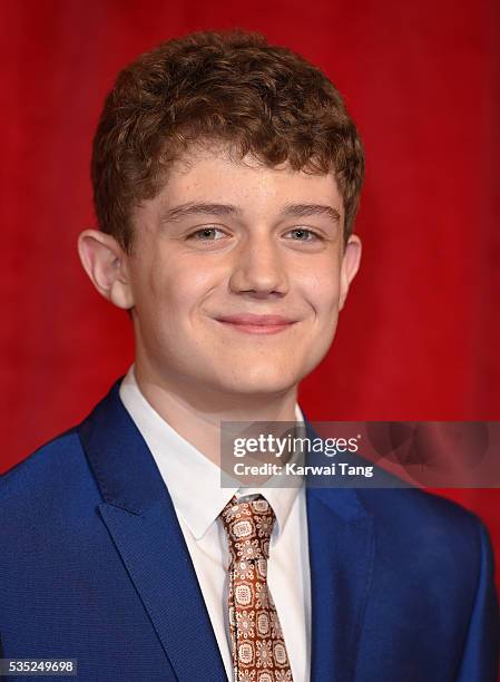 Ellis Hollins arrives for the British Soap Awards 2016 at the Hackney Town Hall Assembly Rooms on May 28, 2016 in London, England.