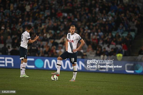 Harry Kane at the Tottenham Spurs vs Sydney FC game, Tottenham Spurs win 1-0