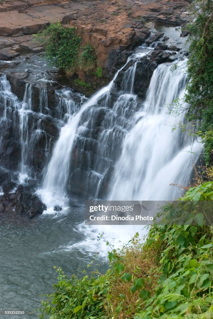 Napne Waterfall in the Sherpe Village of the Vaibhavwadi Taluka in the Sindhudurg District, Konkan Region, Maharashtra, India.