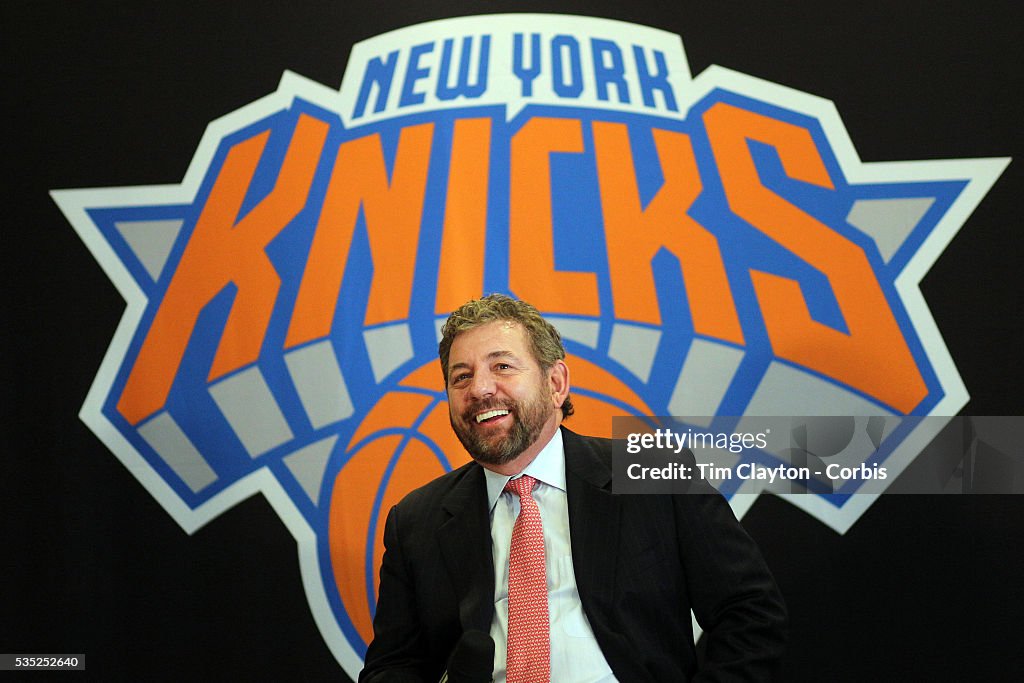 Phil Jackson. New York Knicks Press Conference. Madison Square Garden. New York. USA