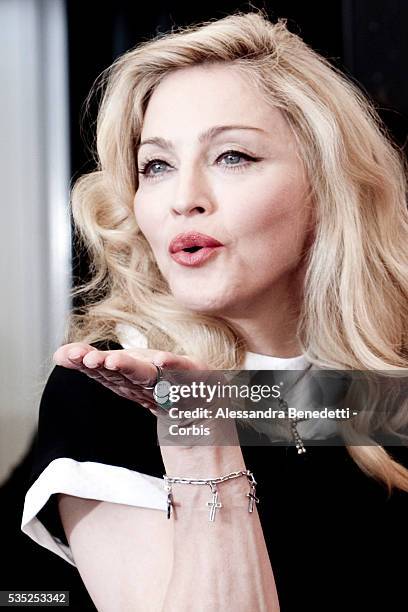 Madonna attends the photocall of movie "WE" presented out of competition at the 68th International Film Festival.