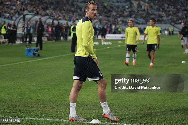 Harry Kane at the Tottenham Spurs vs Sydney FC game, Tottenham Spurs win 1-0