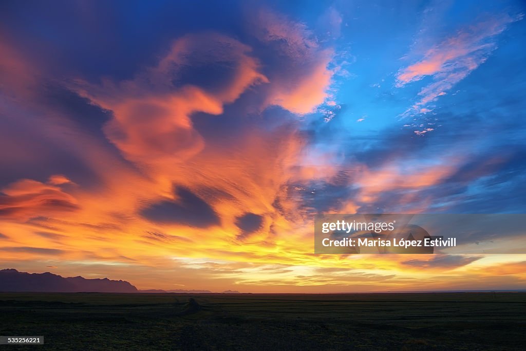 Dramatic sky in Iceland