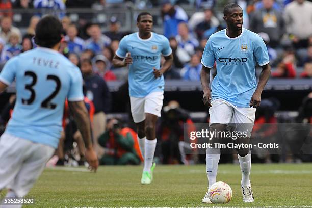 Kolo Toure, Manchester City, in action during the Manchester City V Chelsea friendly exhibition match at Yankee Stadium, The Bronx, New York....