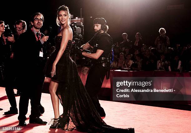 Jessica Alba attends the premiere of movie "Machete" during th 67th Venice Film Festival.