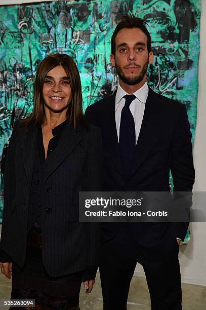 Carine Roitfeld, Vladimir Roitfeld attend Cardi Black Box Gallery Present Nicolas Pol hosted by Nicolo Cardi And Vladimir Restoin Roitfeld at Cardi...